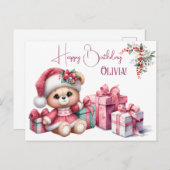 妖精の最初の女の子の1歳の誕生日 ポストカード (正面/裏面)