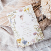 妖精の最初の水色フローラ女の子の最初の誕生日 招待状