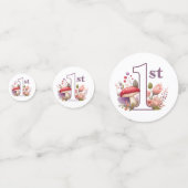 妖精の最初の誕生日の魅力花の水色 コンフェッティ (正面)