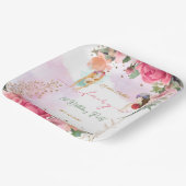 妖精の最初の誕生日パーティベビーガール ペーパープレート (傾斜あり)