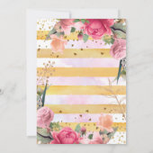 妖精の最初の誕生日パーティベビーガール 招待状 (裏面)