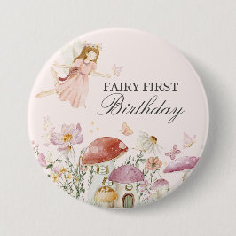 妖精の最初の誕生日パーティーデザートのお気に入り 缶バッジ