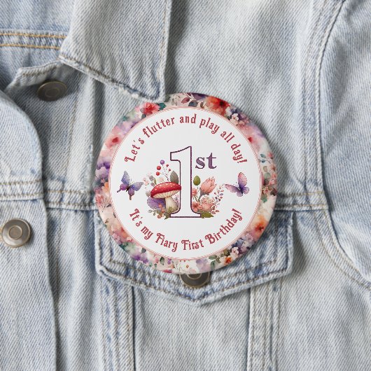 妖精の最初の誕生日フェアリーコアの誕生日ガール 缶バッジ (インサイチュ)