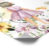 妖精の最初の誕生日マイルストーンのサイン ポスター (角)