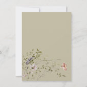 妖精の最初の誕生日メカニズドフラワーパーティー 招待状 (裏面)