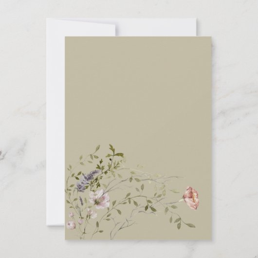 妖精の最初の誕生日メカニズドフラワーパーティー 招待状 (裏面)