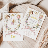 妖精の最初の誕生日妖精のガーデンバースデーパーティー 招待状