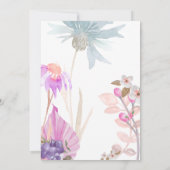 妖精の最初の誕生日日付を保存 招待状 (裏面)