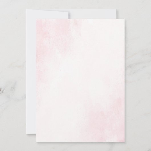 妖精の最初の誕生日森林水の色キノコ 招待状 (裏面)