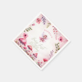 妖精の最初の誕生日魅惑の森のキノコ スタンダードカクテルナプキン (角)