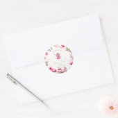 妖精の最初の誕生日魅惑の森のキノコ ラウンドシール (封筒)