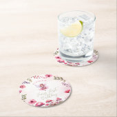 妖精の最初の誕生日魅惑の森のキノコ ラウンドペーパーコースター (インサイチュ)