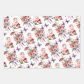 妖精の最初の誕生日魅惑の水の色の庭 ラッピングペーパーシート (正面3)