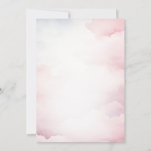 妖精の最初の誕生日魔法の森ありがとう 招待状 (裏面)