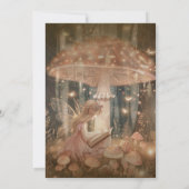 妖精の最初の誕生日　神秘的な森　キノコ　幻想的 招待状 (裏面)