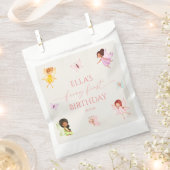 妖精の最初の魅惑された妖精の最初の誕生日パーティー フェイバーバッグ (クリップ留めされた状態)