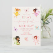 妖精の最初の魅惑された妖精の最初の誕生日パーティー 招待状 (スタンド正面)