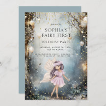 妖精の最初の魅惑の森の女の子1歳の誕生日