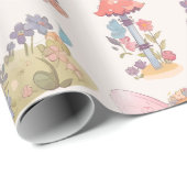 妖精の最初の魔法のウッドランド1歳の誕生日 ラッピングペーパー (ロールコーナー)