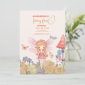 妖精の最初の魔法のウッドランド1歳の誕生日 招待状 (スタンド正面)