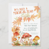 妖精の最初の魔法の11月誕生日 招待状 (正面)