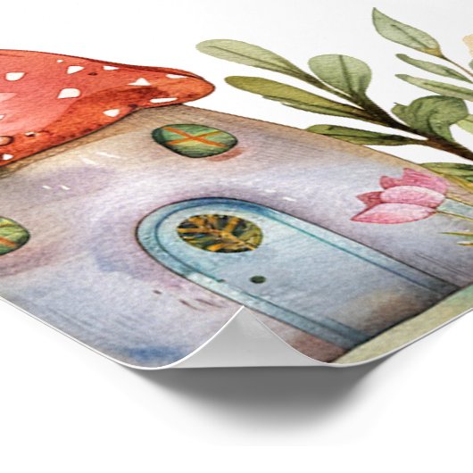 妖精の最初の1歳の誕生日のサインへようこそ ポスター (角)