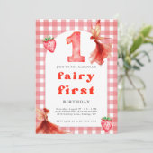 妖精の最初の1stストロベリーギンガム誕生日 招待状 (スタンド正面)