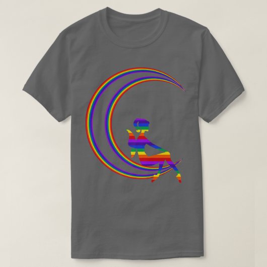 妖精の最近の月の芸術は月にあなたを愛する Tシャツ (デザイン正面)