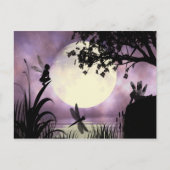 妖精の月に照らされた池はがき ポストカード (正面)