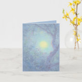 妖精の月のグリーティングカード カード (黄色い花)