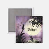 妖精の月明かりの池マグネット マグネット (正面/裏面)