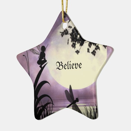 妖精の月明りの池のオーナメント セラミックオーナメント (左)