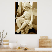 妖精の本の読ポスターの彫刻 ポスター (キッチン)