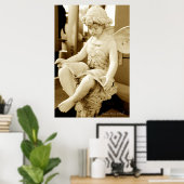 妖精の本の読ポスターの彫刻 ポスター (ホームオフィス)