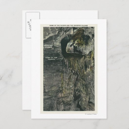 妖精の村と住居の逆転した景観 ポストカード (正面/裏面)