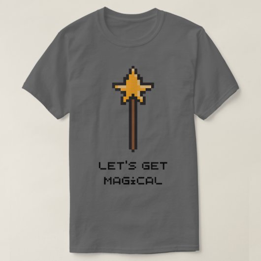 妖精の杖8ビットビデオゲーおもしろいムゲーマーズピエードゥ Tシャツ (デザイン正面)