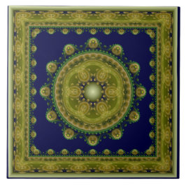 妖精の東洋のフラクタルのフレーム付きパターン タイル