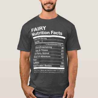 妖精の栄養の事実名おもしろい Tシャツ