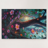 妖精の森お洒落の太陽の光 ジグソーパズル (横)