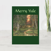 "妖精の森で夕暮れ" -メリーユール（キリスト降誕祭）カード シーズンカード (正面)
