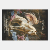 妖精の森のユニコーンホースフェアリーランド童話 ラッピングペーパーシート (正面3)