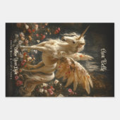 妖精の森のユニコーンホースフェアリーランド童話 ラッピングペーパーシート (正面)