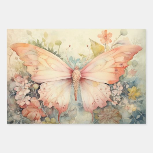 妖精の森の切り離し装飾紙 ラッピングペーパーシート (正面)