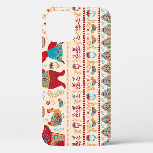 妖精の森の動物：ベージュの背景 Case-Mate iPhoneケース (裏面)