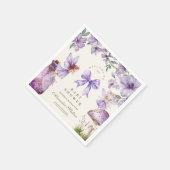 妖精の森の女の子の赤ちゃんシャワー スタンダードカクテルナプキン (角)