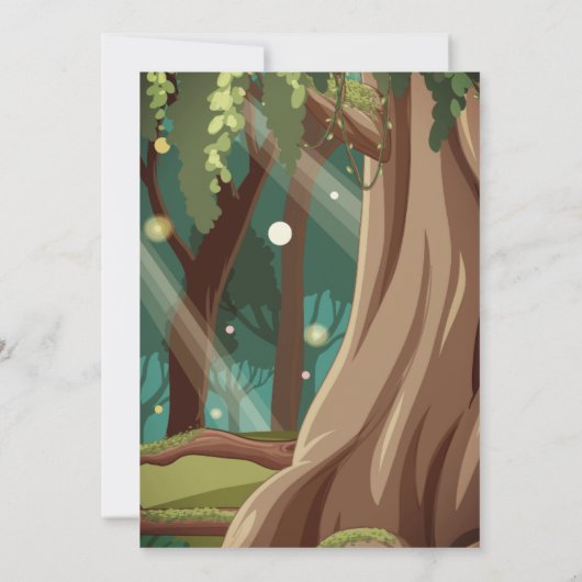 妖精の森の最初の誕生日パーティー 招待状 (裏面)