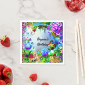 妖精の森の魔法の誕生日パーティー スタンダードカクテルナプキン (インサイチュ)