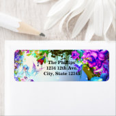 妖精の森の魔法の誕生日パーティー ラベル (インサイチュ)