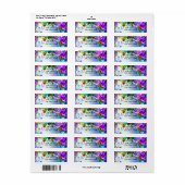 妖精の森の魔法の誕生日パーティー ラベル (フルシート)