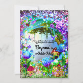 妖精の森の魔法の誕生日パーティー 招待状 (正面)